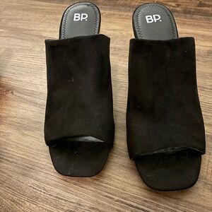 BP Black Block Heel Mules